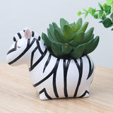 Max Cute Animal Succulent Planter Bonsai Pot Flowerpot Office Home Decor Zebra