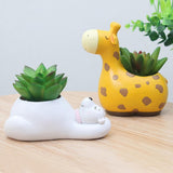 Max Cute Animal Succulent Planter Bonsai Pot Flowerpot Office Home Decor Giraffe