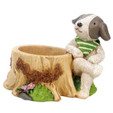 Max Resin Succulent Flower Pot Adorable Animal Micro Landscape Planter Dog