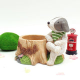 Max Resin Succulent Flower Pot Adorable Animal Micro Landscape Planter Dog