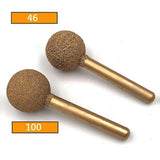 Max Round Ball Shape Diamond Grinding Head Drill Bits Rotary Tools 12mm 100 Grit