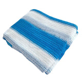 Max Blue White Stripe Sunblock Shade Cloth Net for Flowers,Plants,Patio 4m x 4m