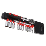 Max Socket Set Repair Tool Torque Ratchet Wrench Chrome Vanadium Steel 12Pcs L