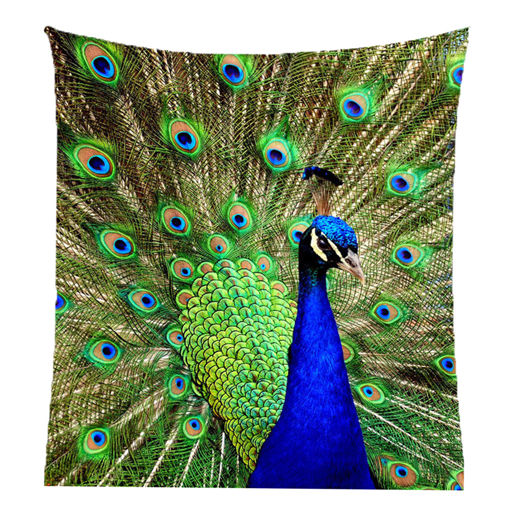 Max 3D Animal Wall Decor Tapestry Hanging Backdrop for Bedroom Living Room Dorm S Peacock