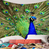 Max 3D Animal Wall Decor Tapestry Hanging Backdrop for Bedroom Living Room Dorm S Peacock