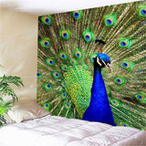 Max 3D Animal Wall Decor Tapestry Hanging Backdrop for Bedroom Living Room Dorm S Peacock