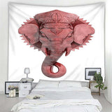 Max 3D Animal Wall Decor Tapestry Hanging Backdrop for Bedroom Living Room Dorm M Pink Elephant