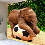 Max 3D Animal Wall Decor Tapestry Hanging Backdrop for Bedroom Living Room Dorm L Elephant