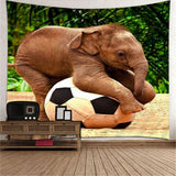 Max 3D Animal Wall Decor Tapestry Hanging Backdrop for Bedroom Living Room Dorm L Elephant