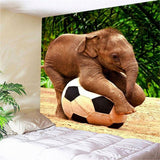 Max 3D Animal Wall Decor Tapestry Hanging Backdrop for Bedroom Living Room Dorm L Elephant