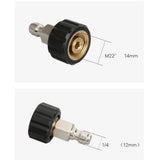 Max High Pressure Washer Quick Connector M22-14mm X 1/4 Quick Connect Adapter