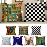 Max Square Cushion Cover for Soft Car Home Decor Dark flower 50x50cm