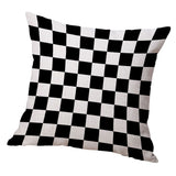 Square Cushion Cover for Soft Car Home Decor Black and white square 50x50cm