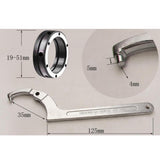 Max Chrome Vanadium Adjustable Spanner Hook Wrench Tool 19-51mm Round Head