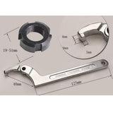 Max Chrome Vanadium Adjustable Spanner Hook Wrench Tool 19-51mm Square Head