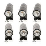 Max LED Modern Exterior Wall Light Dual Head Wall Lamp Fixture Outdoor 3W 3000K