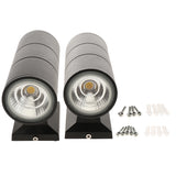 Max LED Modern Exterior Wall Light Dual Head Wall Lamp Fixture Outdoor 3W 3000K