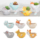 Max Resin Flowerpot Cartoon Succulent Plant Flowerpot Home Table Decor Elephant