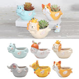 Max Resin Flowerpot Cartoon Succulent Plant Flowerpot Home Table Decor Elephant