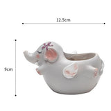 Max Resin Flowerpot Cartoon Succulent Plant Flowerpot Home Table Decor Elephant