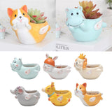 Max Resin Flowerpot Cartoon Succulent Plant Flowerpot Home Table Decor Elephant