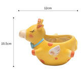 Max Resin Flowerpot Cartoon Succulent Plant Flowerpot Home Table Decor Giraffe