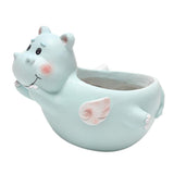 Max Resin Flowerpot Cartoon Succulent Plant Flowerpot Home Table Decor Hippo