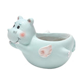 Max Resin Flowerpot Cartoon Succulent Plant Flowerpot Home Table Decor Hippo
