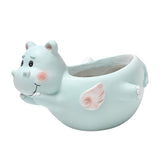 Max Resin Flowerpot Cartoon Succulent Plant Flowerpot Home Table Decor Hippo