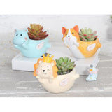 Max Resin Flowerpot Cartoon Succulent Plant Flowerpot Home Table Decor Hippo
