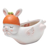 Max Resin Flowerpot Cartoon Succulent Plant Flowerpot Home Table Decor Rabbit