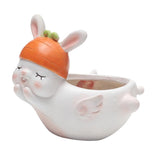 Max Resin Flowerpot Cartoon Succulent Plant Flowerpot Home Table Decor Rabbit