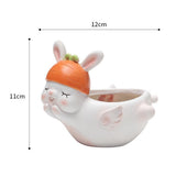 Max Resin Flowerpot Cartoon Succulent Plant Flowerpot Home Table Decor Rabbit