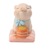 Max Miniature Pig Model Statue Fairy Garden Decor Toy Acting cute Greedy pig