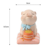 Max Miniature Pig Model Statue Fairy Garden Decor Toy Acting cute Greedy pig