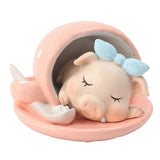 Max Miniature Pig Model Statue Fairy Garden Decor Toy Acting cute Cup pig
