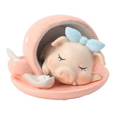 Max Miniature Pig Model Statue Fairy Garden Decor Toy Acting cute Cup pig