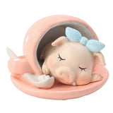 Max Miniature Pig Model Statue Fairy Garden Decor Toy Acting cute Cup pig