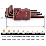 Max Steel L Shape Hex Key Allen Wrench Set Metric Lengthen Arm Ball End 190mm