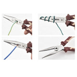 Max Needle Nose Pliers Long-nose Reach Pliers with Wire Cutter Soft Grip 8 inch