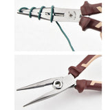 Max Needle Nose Pliers Long-nose Reach Pliers with Wire Cutter Soft Grip 8 inch