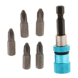 Max Quick Release Screwdriver Extension Bit Holder & 5 Pieces Screwdriver Bit