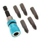 Max Quick Release Screwdriver Extension Bit Holder & 5 Pieces Screwdriver Bit