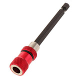 Max Multi Dimension Quick Release Bit Holder Extension Red 100mm