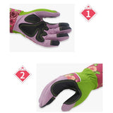 Max Long Gardening Gloves Oxford Clot/Cotton Cut Resistant Gloves Pink