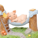 Max Miniature Animals Model Statue Fairy Garden Decor Toy Acting Cute Pig