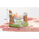 Max Miniature Animals Model Statue Fairy Garden Decor Toy Acting Cute Pig