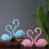 Max Maxb Geometric Swan Ornaments Living Room Bedroom Wine Cabinet Decorations Blue