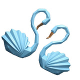 Max Maxb Geometric Swan Ornaments Living Room Bedroom Wine Cabinet Decorations Blue