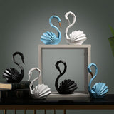 Max Maxb Geometric Swan Ornaments Living Room Bedroom Wine Cabinet Decorations Blue